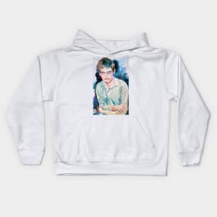 IAN CURTIS watercolor portrait .2 Kids Hoodie